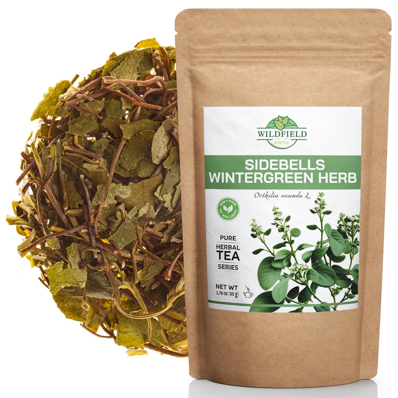 1.8 Oz. Dried Cut Sidebells Wintergreen Herb Tea (Orthilia Secunda L.) - 50G One-Sided Wintergreen Herbal Tea Matka Borova