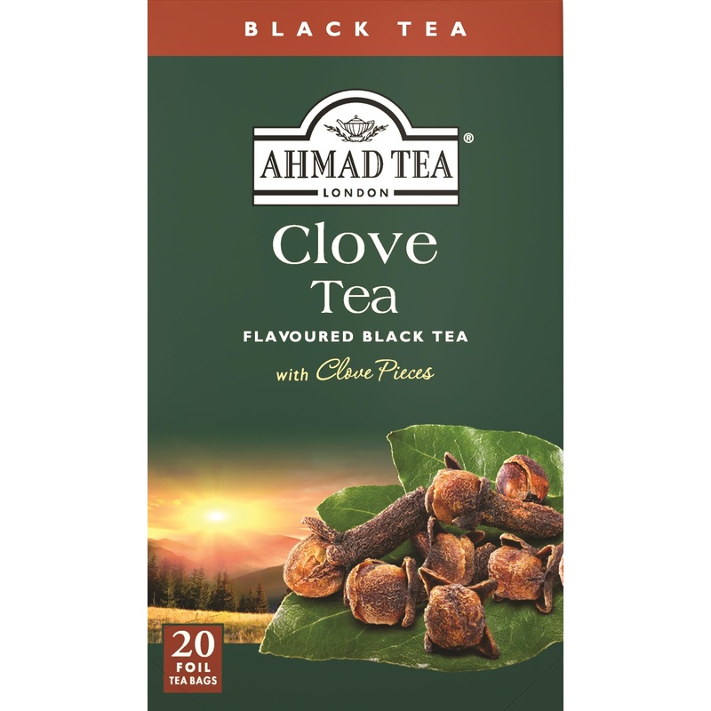Ahmad Tea Black Tea, Clove Teabags, 20 Ct (Pack Of 1) - Caffeinated & Sugar-Free