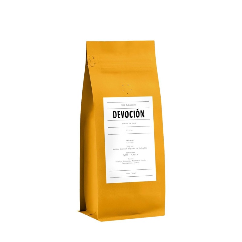 Citrus - Roasted By Devocion - Whole Bean Coffee - 12 Ounce Bag