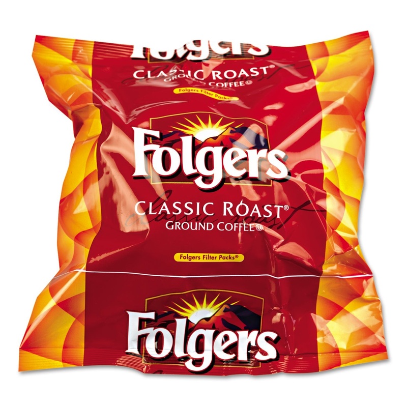 Folgers 06114 Coffee Filter Packs, Classic Roast, .9Oz, 160/Carton