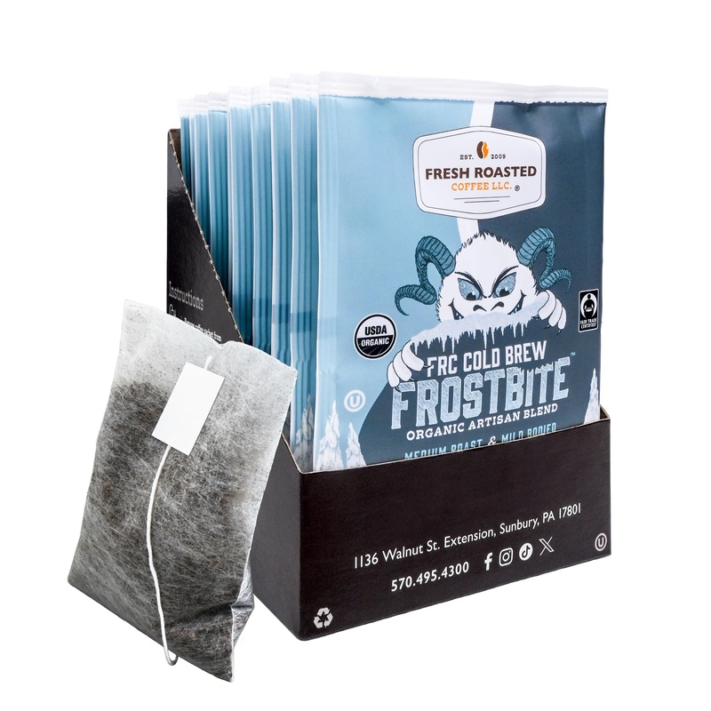 Frc Frostbite Organic Cold Brew Coffee In Single-Serve Packs, No Coffeemaker Required, Mold & Mycotoxin Tested Kosher, 10 Sachet