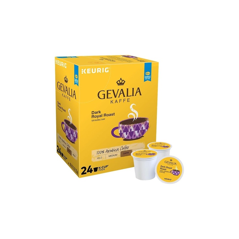 Gevalia Dark Royal Roast Coffee K Cup Coffee Pods, Caffeinated, 24 Ct - 8.3 Oz Box
