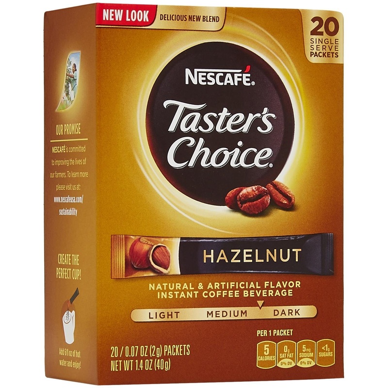 Nescafe Taster'S Choice Instant Coffee Single Sticks - Hazelnut - 1.4 Oz - 20 Ct