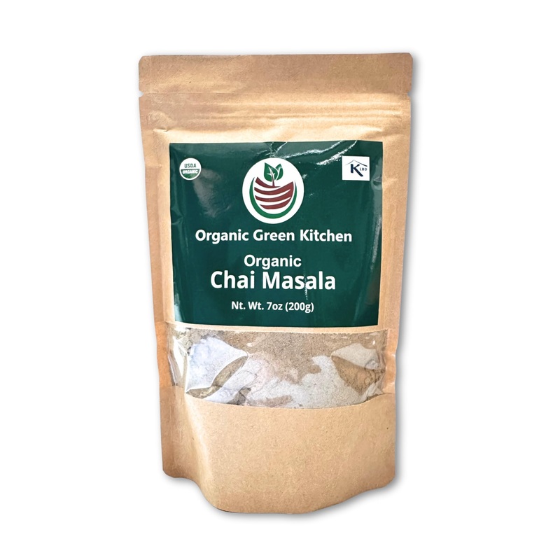 Organic Chai Masala Powder, 7 Oz - Authentic Indian Recipe, No Sugar Added, Kosher Certified