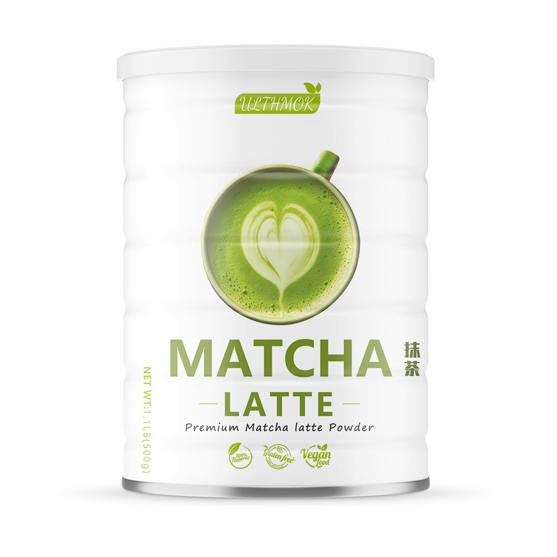 Premium Matcha Latte Powder 1Lb/454G, From Spring Tea Leaves, High Antioxidant, Mellow & Smooth Taste For Matcha Latte & Baking.