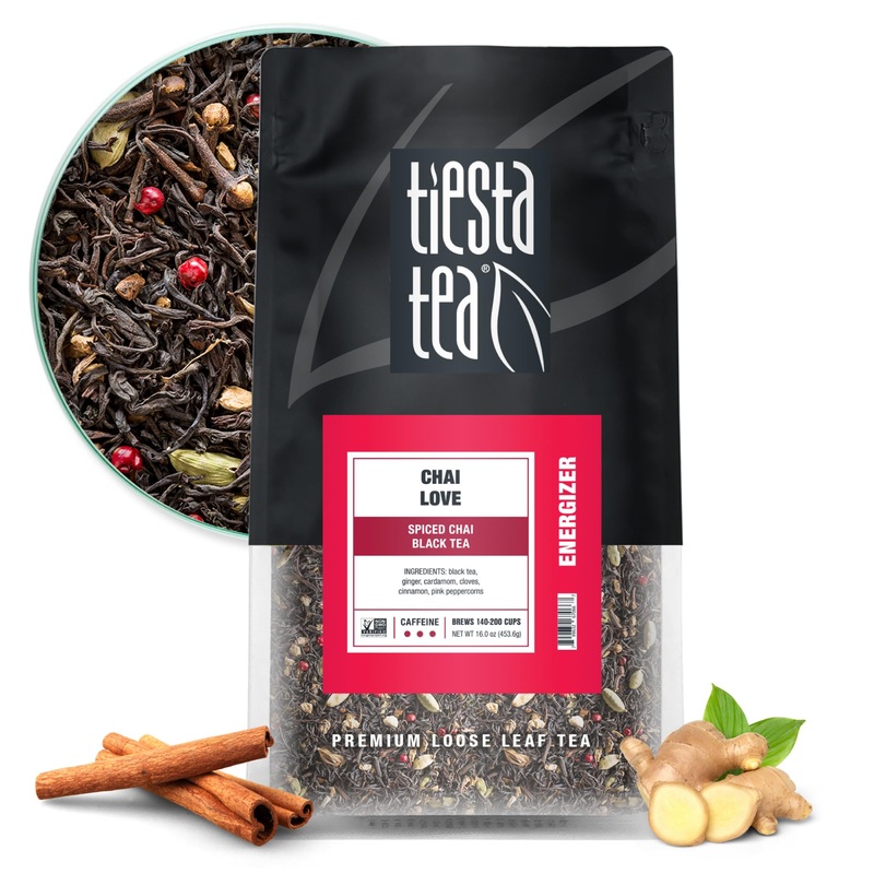 Tiesta Tea - Chai Love | Loose Leaf | Spiced Chai Black Tea | Premium High Caffeinated Blend | Make Hot Or Iced & Brews Up To 20