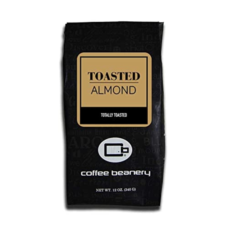 Toasted Almond Flavored Coffee, Specialty Arabica Coffee, Medium Roast, 12 Ounce, Very Fine