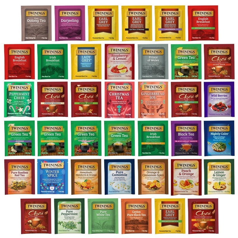 Twinings Tea Bag Sampler Assortment, Variety Pack (80 Count), 40 Unique Flavors For Tea Lovers: Women, Men, Couples, Family, Fri