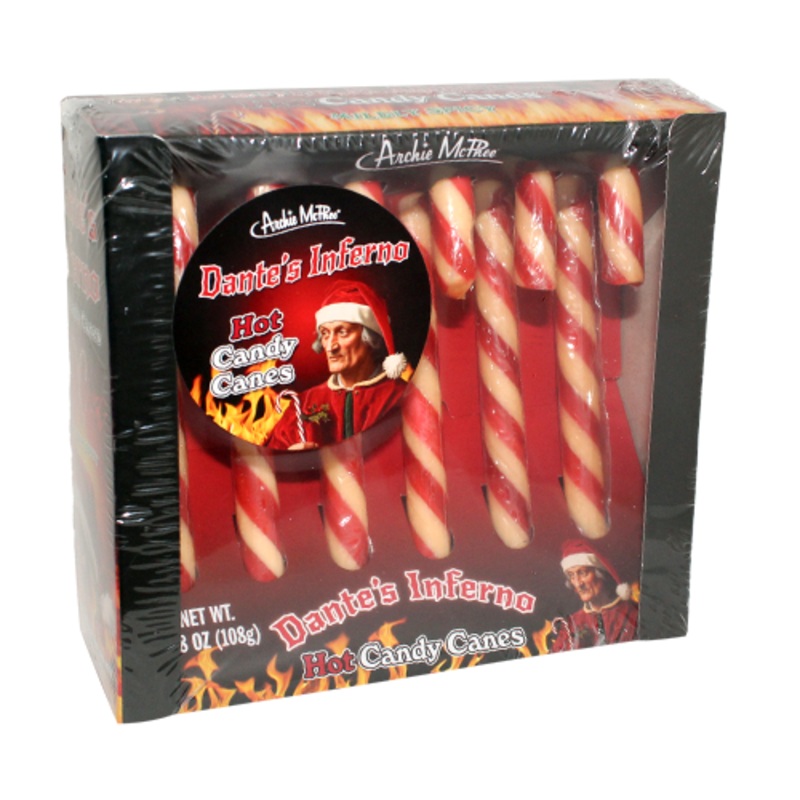 Archie McPhee Dante's Inferno Candy Canes - 3.08 oz. - 6 Count