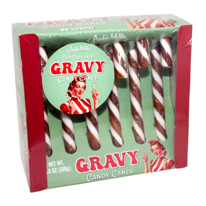 Archie McPhee Gravy Candy Canes - 3.08 oz. - 6 Count