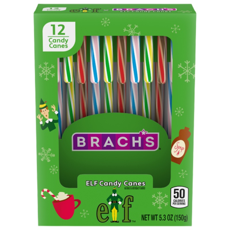 Brach's Holiday Elf Candy Canes 12 Count Box 5.3 oz.
