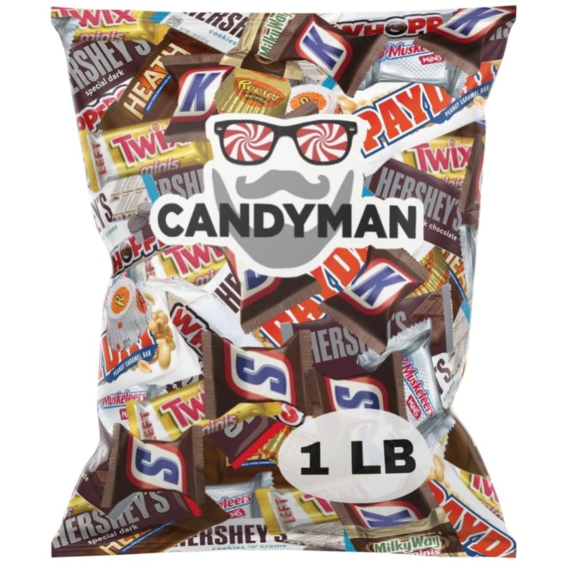 Candyman 1 Pound Gift Box Mix Of Chocolate, Individually Wrapped Assorted Bulk Candy Chocolates Variety Pack, Perfect For Easter