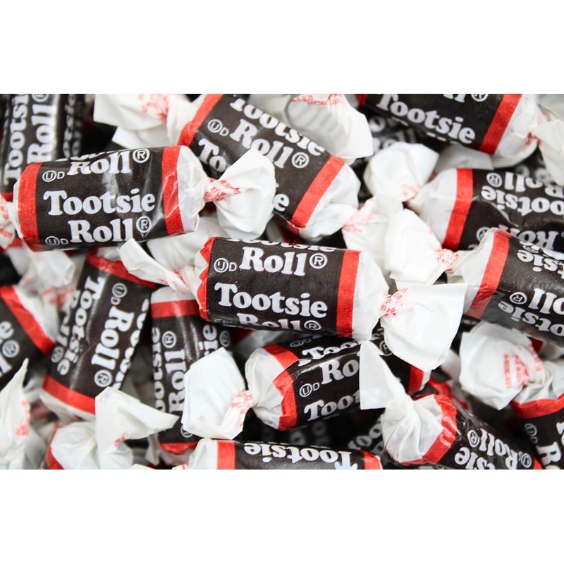 Chocolate Mini Tootsie Rolls - Bulk Tootsie Rolls Candy, Individually Wrapped Mini Bites Midgees, By Queen City Candy Cave (1 Po