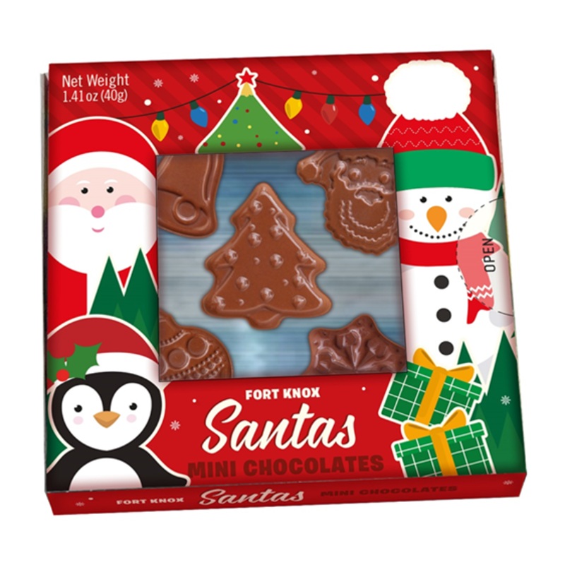 Fort Knox Santas Mini Chocolates 1.41 oz. Box