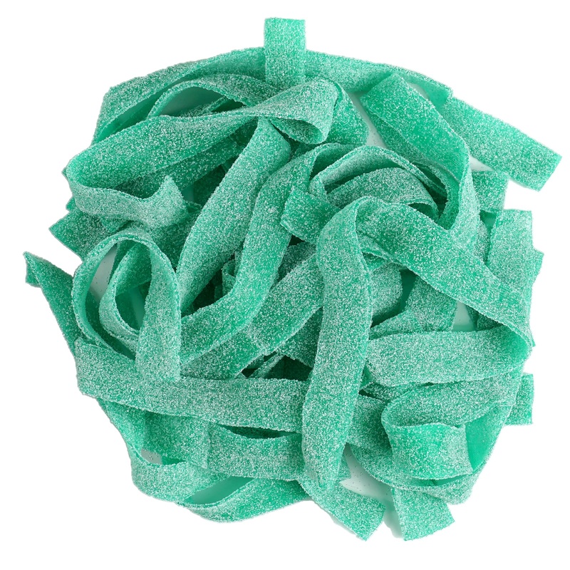 Green Apple Sour Belts, 1 Pound Bulk Bag, The Hampton Popcorn & Candy Company