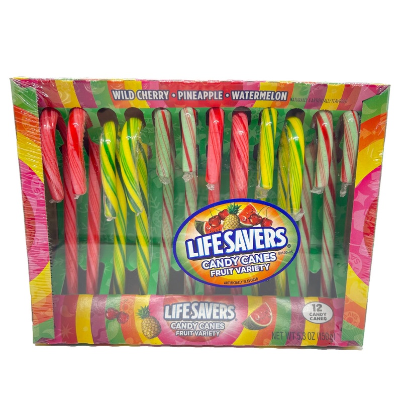 Lifesavers Candy Canes 3 fruit flavors 5.3 oz.
