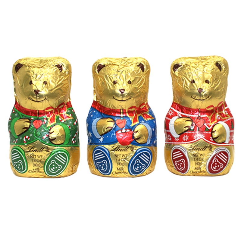 Lindt Milk Chocolate Teddy Bear in Assorted Pajamas 1.4 oz.