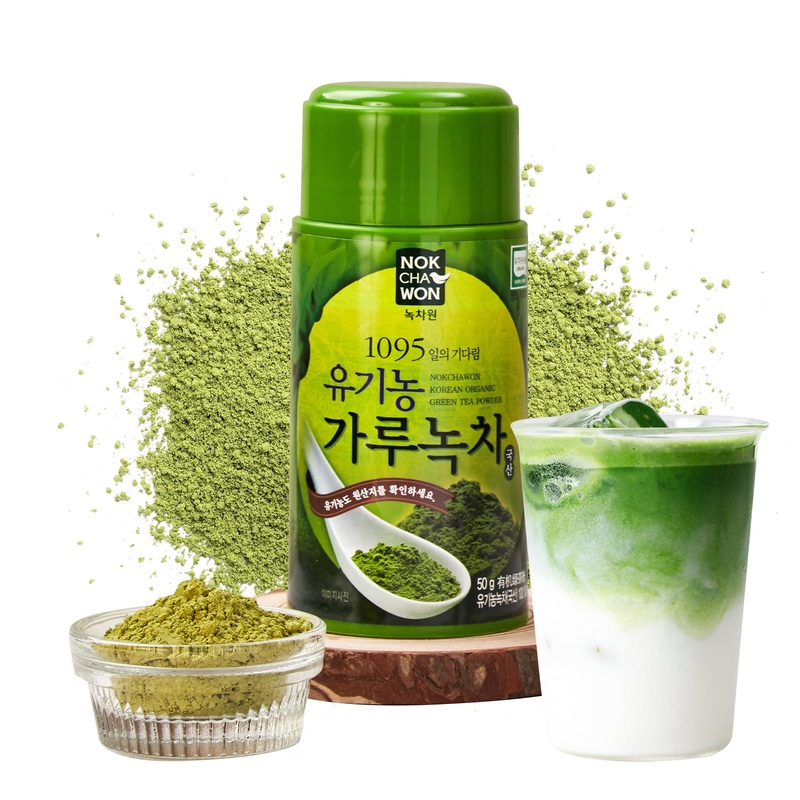[Nokchawon] Organic Powdered Green Tea From Korea, Matcha, Unsweetened, Green Iced Tea, Premium Pure Green Tea, Korean Tea, 1 Pa