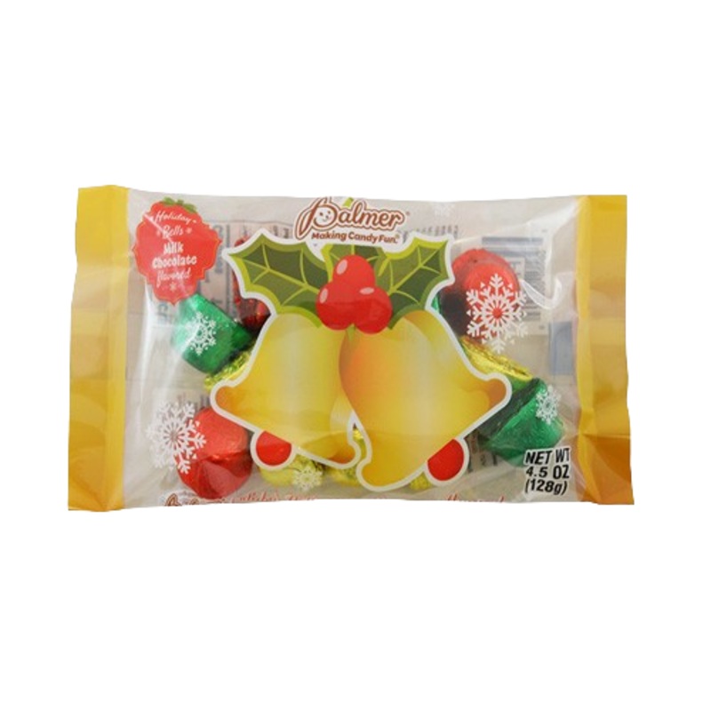 Palmer Milk Chocolate Holiday Bells 4.5 oz. Bag
