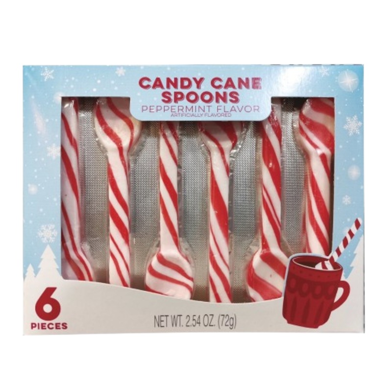 Peppermint Candy Spoons 6 piece Box 2.54 oz.