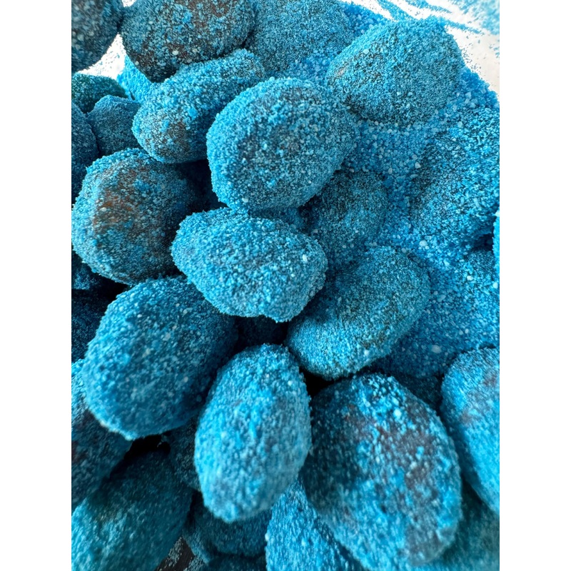 Sour Blue Raspberry Gushers, Viral Tiktok Candy Extremely Sour Gushers/Gummies (1 Lb With Extra Sour Powder)