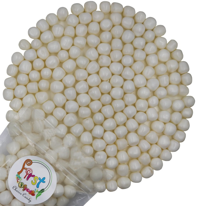 Sour Chewy Fruit Candy Balls (White Pina Colada, 5 Pound)