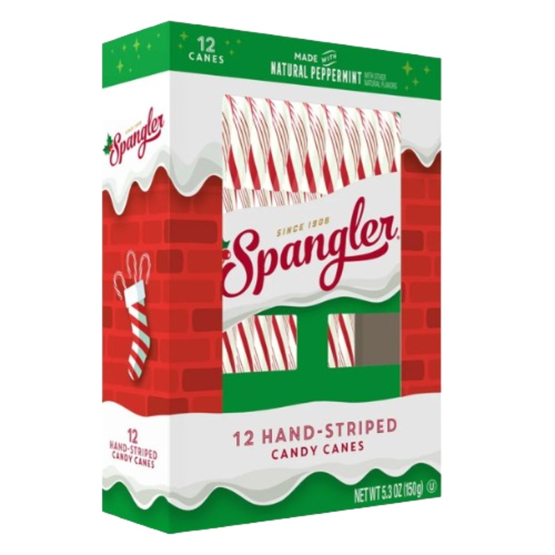 Spangler Candy Cane Peppermint Red & White 12 Count 5.3 oz. Box
