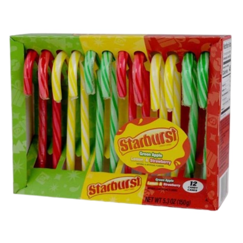 Starburst Assorted Candy Canes 5.3 oz. Box