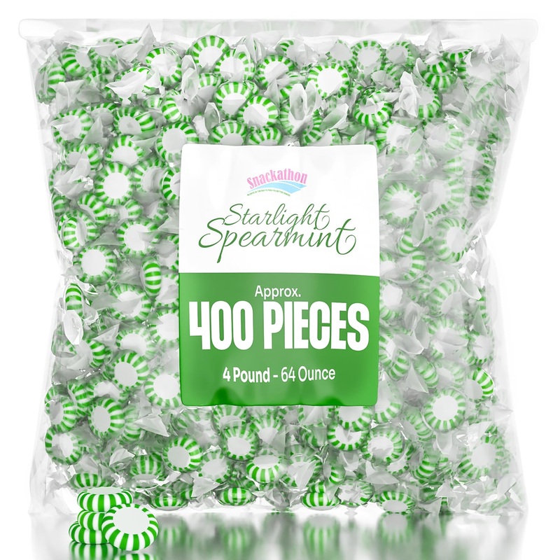 Starlight Candy, Individually Wrapped, Spearmint, 4 Pound