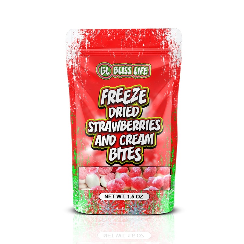 Strawberry And Cream Bites Freeze Dried Fruit Candy From Tiktok, Asmr Crunchy Candy, Sweet And Sour Kids Snacks, Unique Novelty