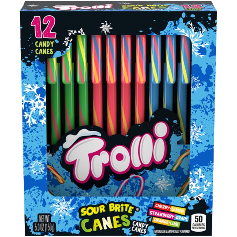 Trolli Sour Brite Canes 12 Count Box 5.3 oz.