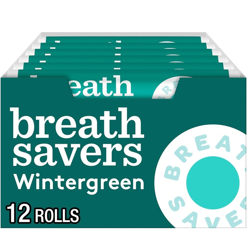 Breath Savers Wintergreen Sugar Free Breath Mints Rolls, 0.75 Oz (Pack Of 12)