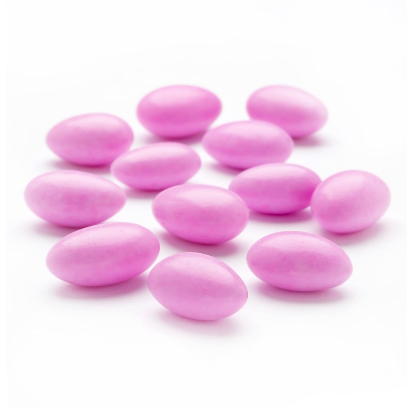 Sconza Jordan Almonds | Pink Candy Coated California Almonds | Baby Shower, Gender Reveal | Made In The Usa | Pack Of 1 (5 Lb. B