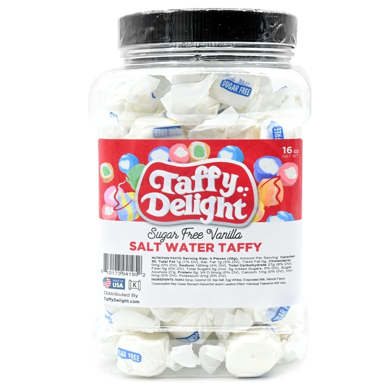Taffy Delight Salt Water Taffy (16Oz, Sugarfree Vanilla)