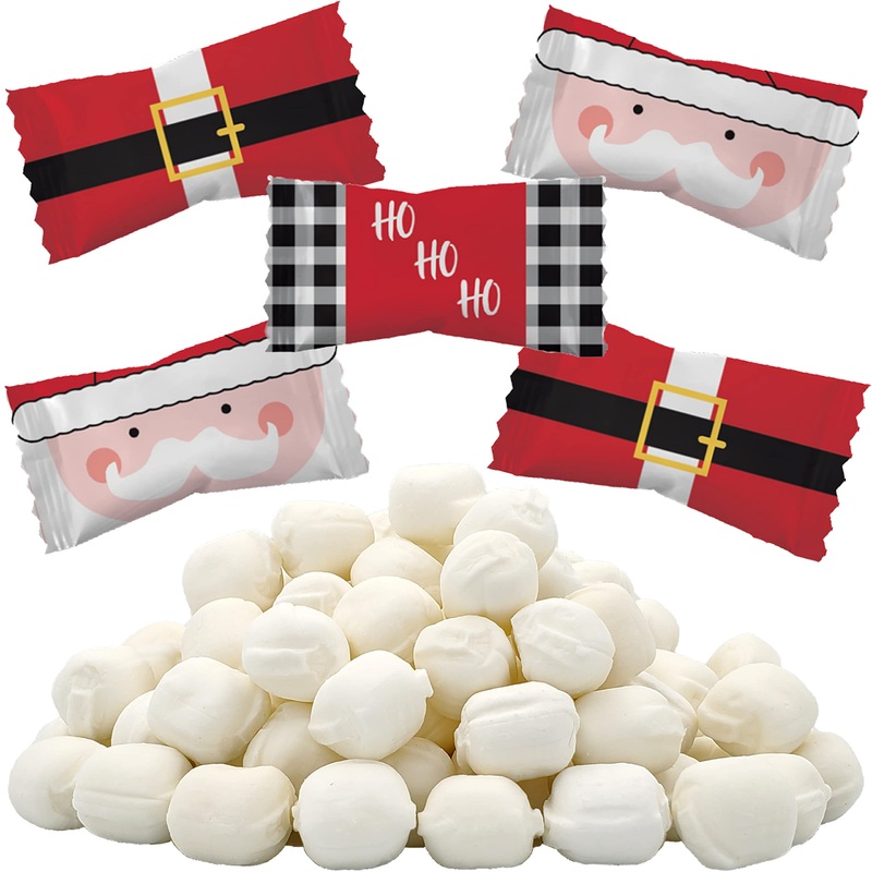 The Dreidel Company Christmas Santa Buttermints, Mint Candies, After Dinner Mints, Butter Mint Candy, Fat-Free, Kosher Certified