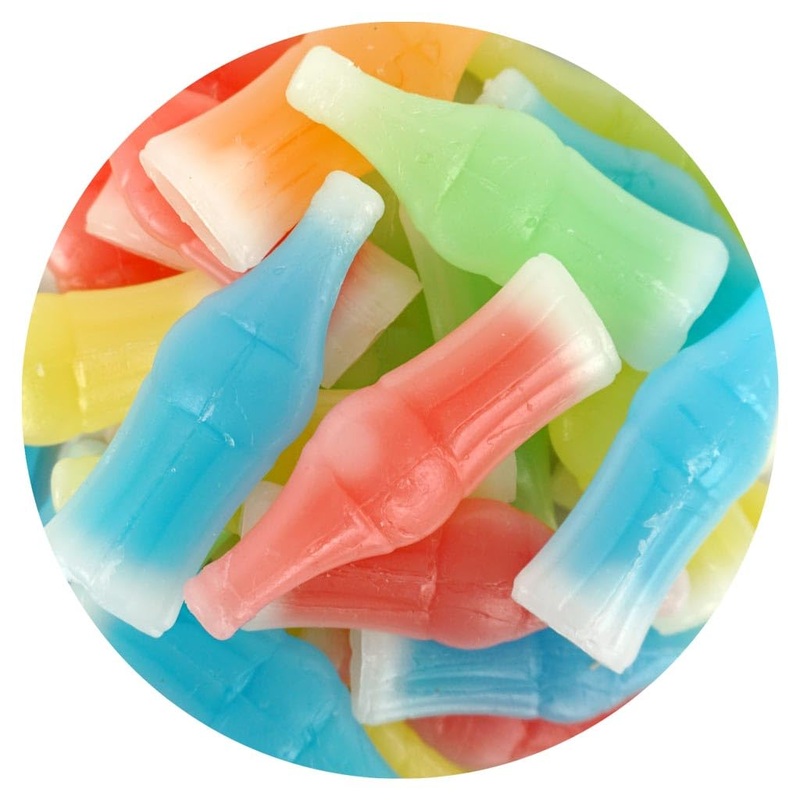 Wax Bottle Candy, 1Lb Bulk Bag, Wax Juice Bottle, Retro Candy