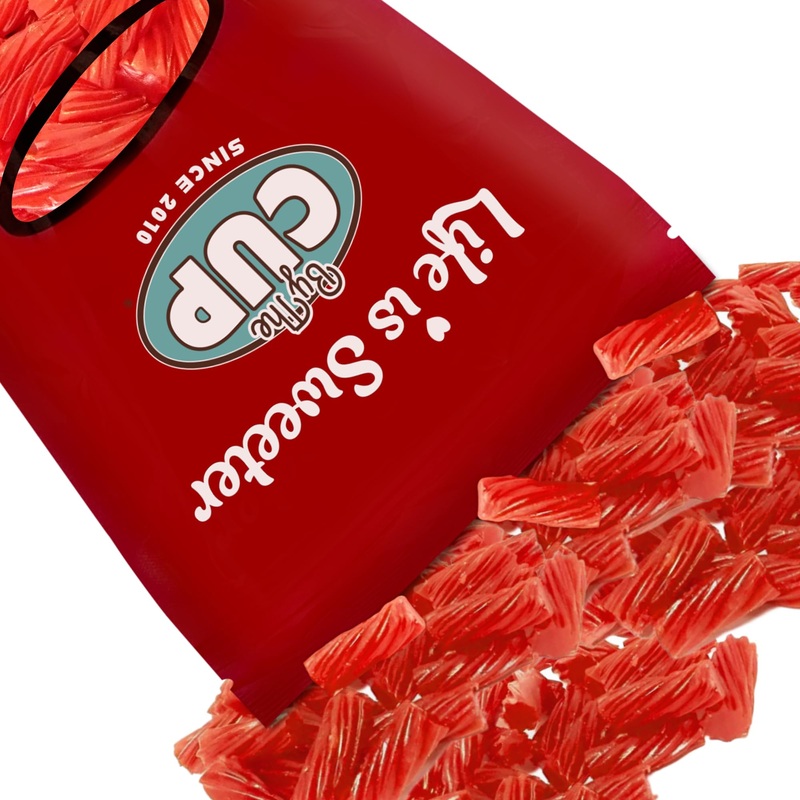 By The Cup Strawberry Licorice Twists, 2.5 Pound Bulk Bag