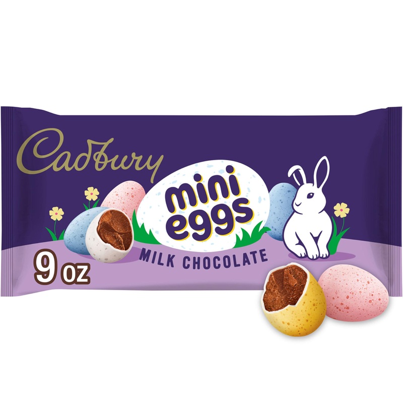 Cadbury Mini Eggs Milk Chocolate, Easter Candy Bag, 9 Oz