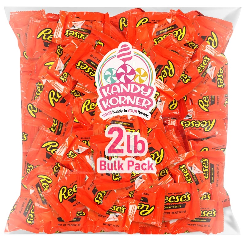 Reeseschocolate Peanut Butter Cups Party Favors In Bulk For Kids, Individually Wrapped Milk Chocolate Cups Melt In Your Mouth Ca