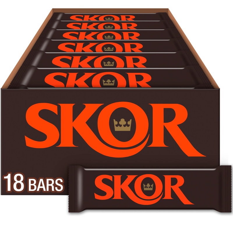 Skor Crisp Butter Toffee And Chocolate Candy Bars, 1.4 Oz (18 Count)