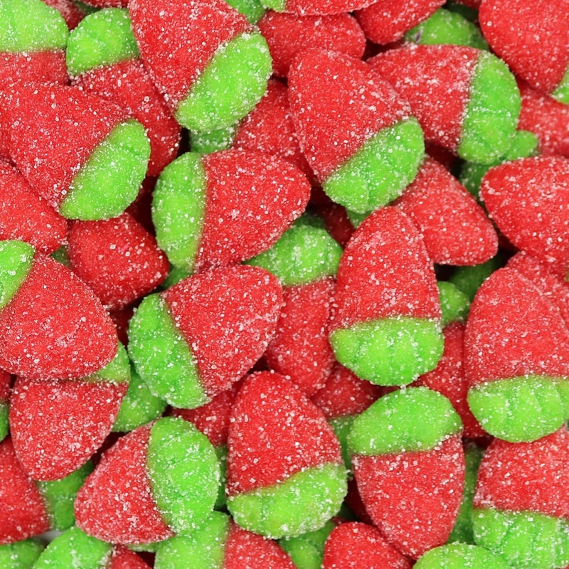 Smarty Stop Sour Whole Strawberry Shapped Gummy Candy (2.2 Pound)