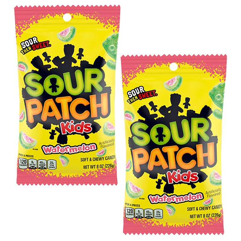 Sour Kids Watermelon, 8 Ounce Bags (Pack Of 2)