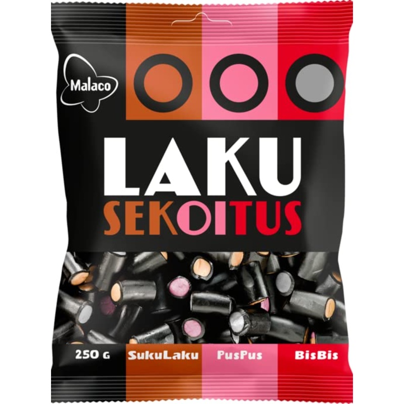 Cloetta Malaco Lacquer Mixture Liquorice 1 Pack Of 250G 8.8Oz