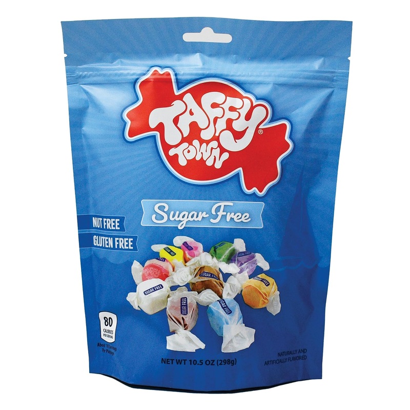 Taffy Town Saltwater Taffy- Sugar Free Assorted | Gourmet| Nougat-Style Candy| Soft & Delicious| Sumer Snack Treats| Good Party
