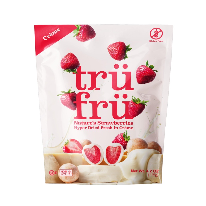 Tru Fru Nature'S Strawberries Hyper-Dried Fresh In Crme, Premium Gourmet Freeze Dried Snack, 4.2 Oz