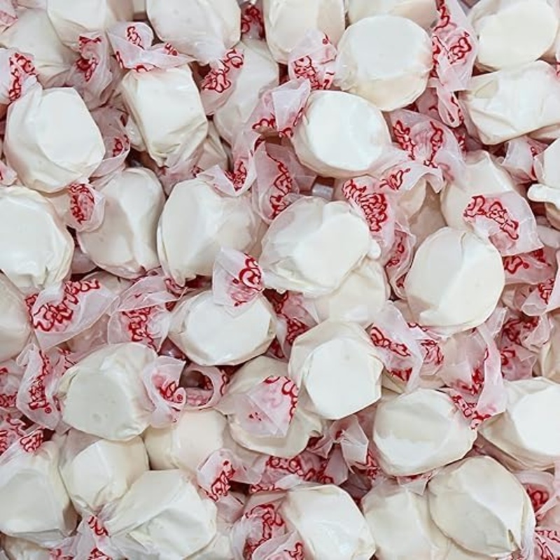 Vanilla Salt Water Taffy - Individually Wrapped Assorted Flavors - Old Fashion Saltwater Taffy Candy Bulk, By Queen City Candy C