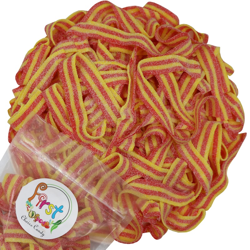 Variety Color Sour Gummy Belts (Strawberry Banana, 1.5 Lb)