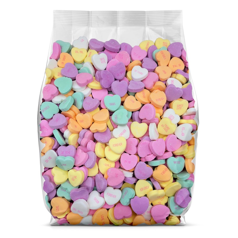 Conversation Hearts Bulk - Large Conversation Candy Hearts - Hard Candy Bulk - 5 Pounds Bulk Candy