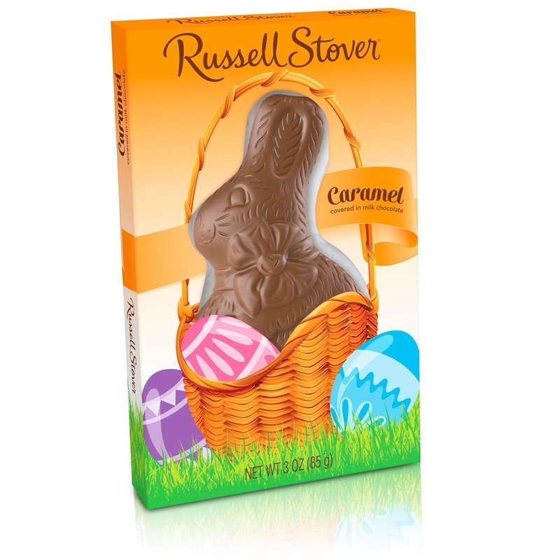 Russell Stover Milk Chocolate Caramel Solid Rabbit, 3 Ounce