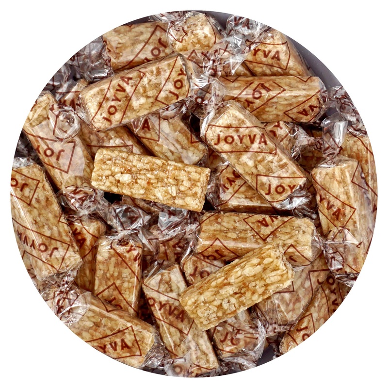 Sesame Crunch Bars, 1 Pound Bulk Bag, Honey Sesame Individually Wrapped Candy Bars, The Hampton Popcorn & Candy Company